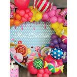 إكليل بالونات للحفلات بتصميم حلوى, 87 قطعة