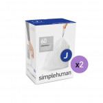 Simplehuman custom fit liners, white color, 30-45 liter, 20 pieces
