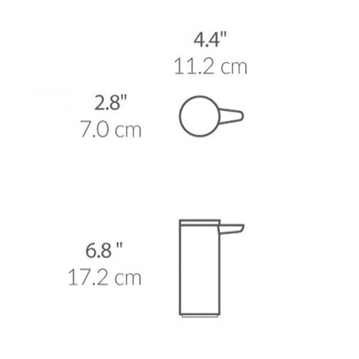 Simplehuman liquid soap sensor pump, stainless steel, white color, 260 ml