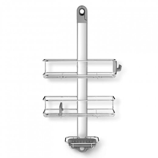 Simplehuman Stainless Steel And Anodized Aluminum Shower Caddy, Silver Color