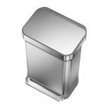 Simplehuman stainless steel trash bin, brushed, 45 liter