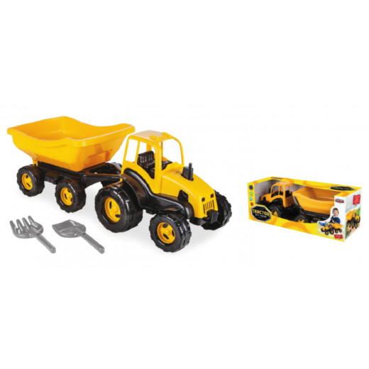 Pilsan Tractor with Trailer, 27x72x26 Cm
