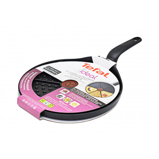 Tefal Ideal Multi Waffles Frying Pan, Black Color, 26 Cm