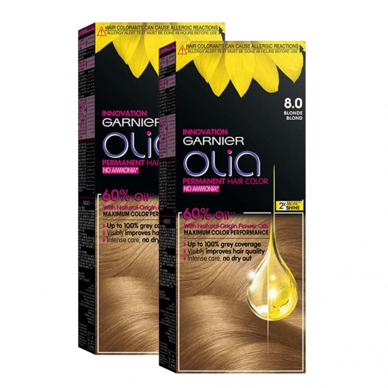 Garnier Olia No Ammonia Permanent Brilliant Color Oil-Rich Permanent Hair  Color Number  Blonde, 209 Gram, 2 Packs | Garnier | | Jordan-Amman | Buy  & Review