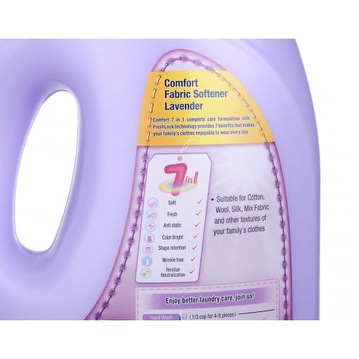 Comfort Fabric Softener 7 in 1, Lavender Scent, 3 Liter