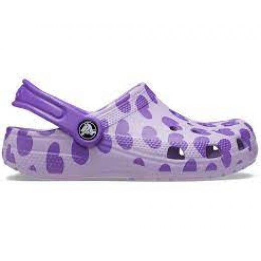 Crocs Classic Easy Icon For Girls, Purple Color, Size 30-31