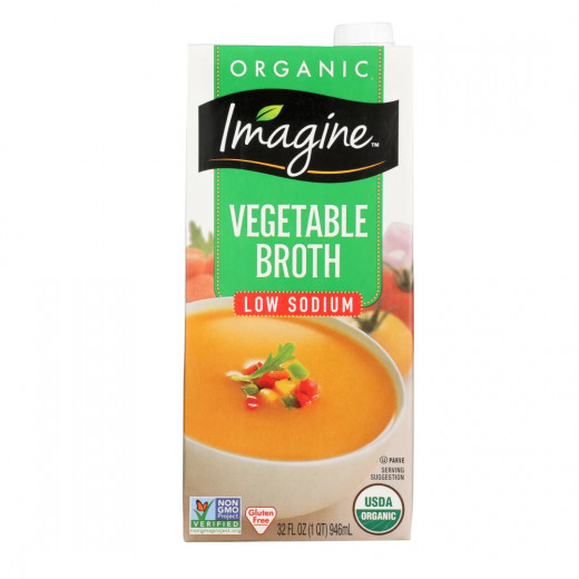 Imagine Vegetable Broth Low Sodium, 946 Ml