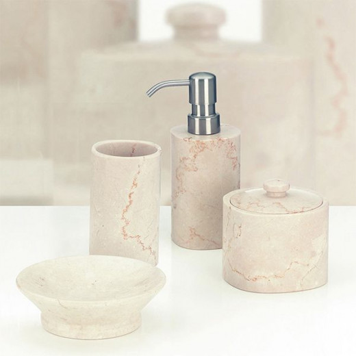 Kela Liquid Soap Dispenser, Marble Design, Beige Color, 175 ml