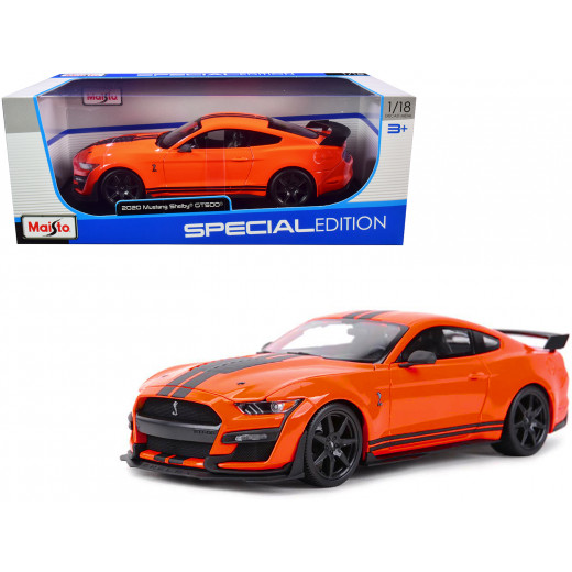 Maisto 2020 Mustang Shelby GT500, Scale 1:18, Orange Color