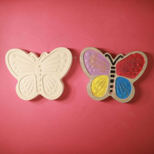 Little Hands Gypsum  Butterfly Coloring Art, (S) Size
