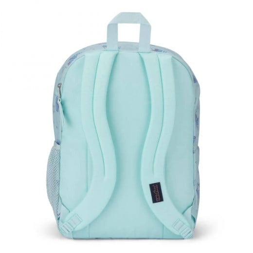 Jansport Big Student Backpack, Sparkle Stars Design, Light Blue Color