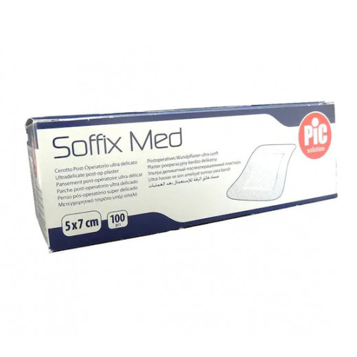 Pic Solution Soffix Med Plaster Sterile, 5X7Cm, 100 Patches
