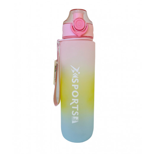 Amigo Sports Drinking Bottle With Time Reminder Scale, Pink Color, 1000 Ml