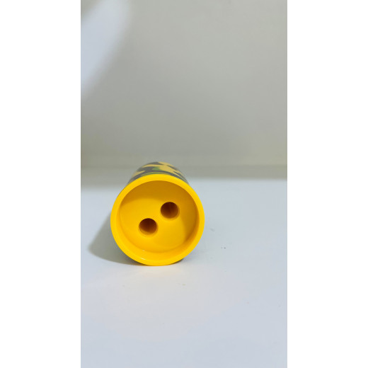 Double Sharpener, Army Design, Yellow Color, 6 Cm