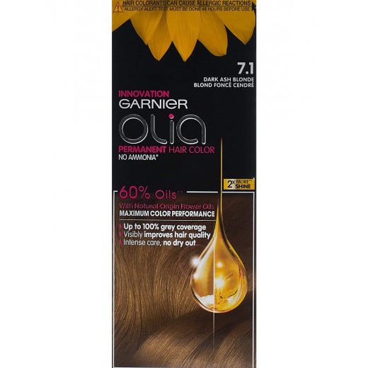 Garnier Olia Ammonia Permanent Hair Colour with 60% Oils, Number 7.1