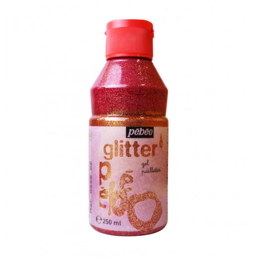 Pebeo Glitter Gel, Pink Color, 250 Ml