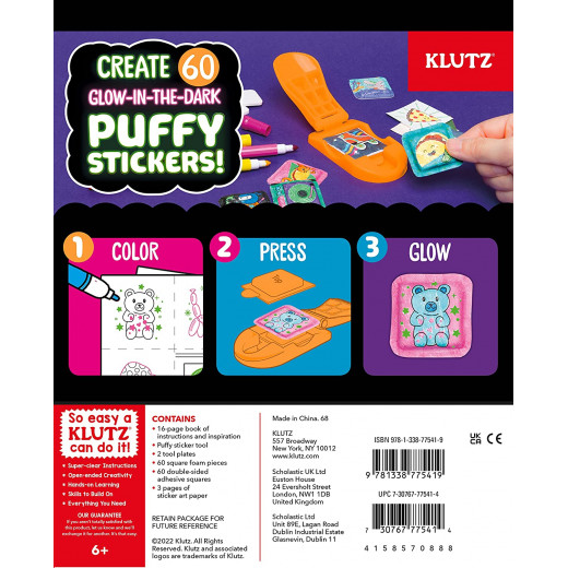 Klutz Make Your Own Glow In The Dark Puffy Stickers