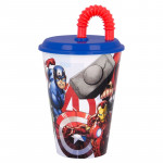 Marvel Cup With Tumbler Straw, Avengers Rolling Thunder Design, 430 Ml