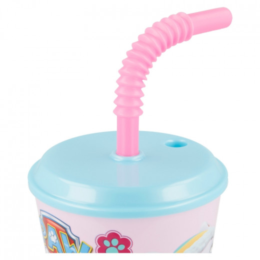 Cup With Tumbler Straw, Paw Patrol Girl Design, 430 Ml