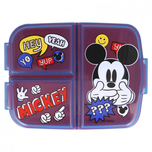 Stor Multi Compartment Lunch Box, Mickey Mouse Design