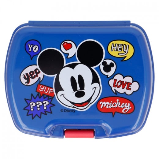 Stor Plastic Lunch Box, Mickey Mouse Design