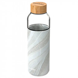 زجاجة بغطاء سيليكون، بتصميم الحجر الأبيض، 660 مل من كوكا