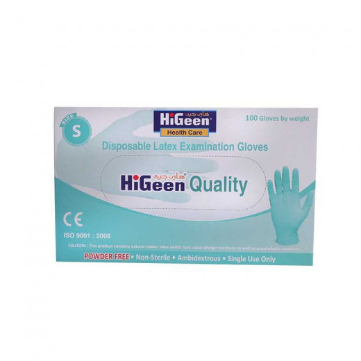 HiGeen Gloves Free Powder, Small Size, 100 Pieces