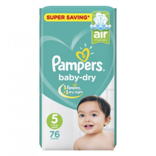 Pampers Baby Dry Junior Size 5, 76 Pcs