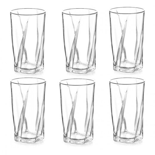 Toyo Nasic Elixir Clear Glasses, 280 Ml, 6 Pieces