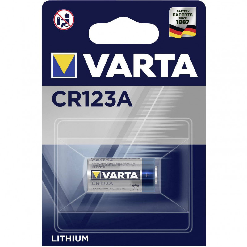 Varta Electronics Cr 123 Camera Battery Cr123a Lithium 1430 Mah 3 V 1 Pc(S) | Home | Electronics | Chargers & Batteries