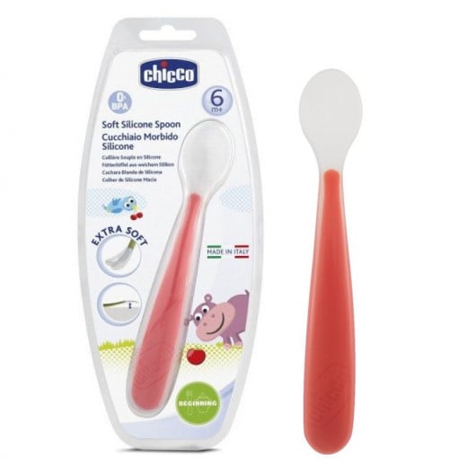 Chicco Soft Silicone Spoon (6M+) Red