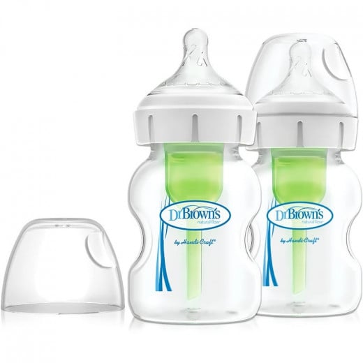 Dr. Brown’s Options+, Wide-Neck Baby Bottle, 150 Ml,2 Bottles