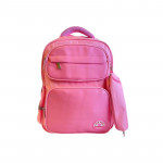 حقيبة مدرسية مع مقلمة، باللون الزهري، 40 سم من أميجو