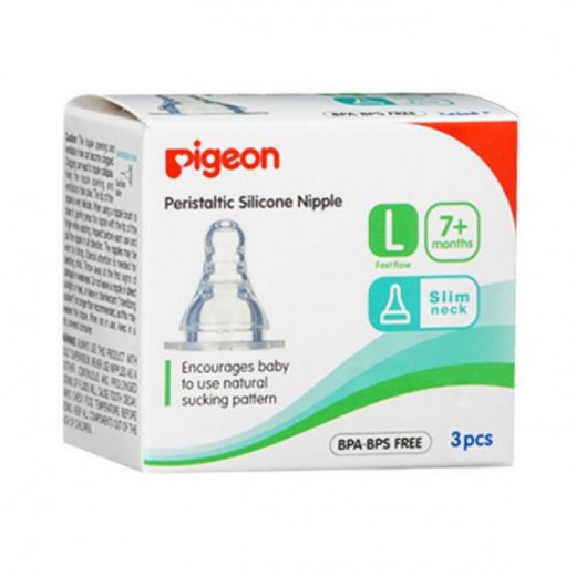 Pigeon Silicone Nipple S-TYPE (L) 3PC in a Box