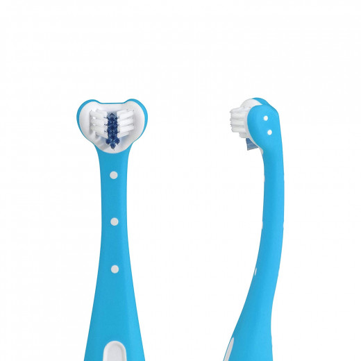 فرشاة الأسنان ثلاثية الزاويا، باللون الأزرق من فريدابيبي