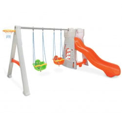 Pilsan Castle Slide And Swing Set, 305x400x210 Cm