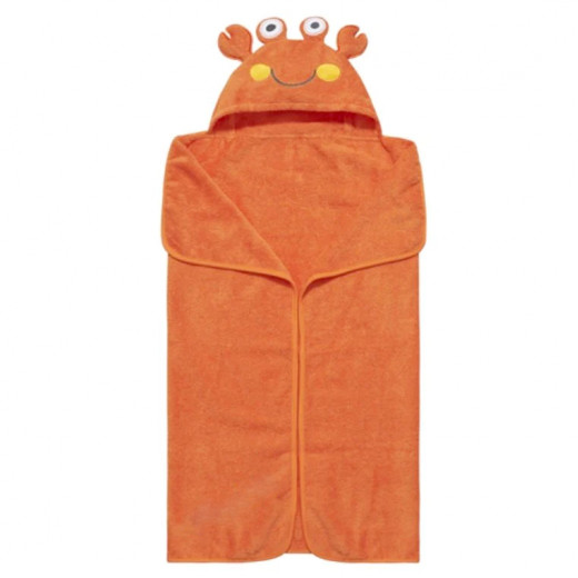 Stephen Joseph Hooded Bath Towel For Baby, Crab Design