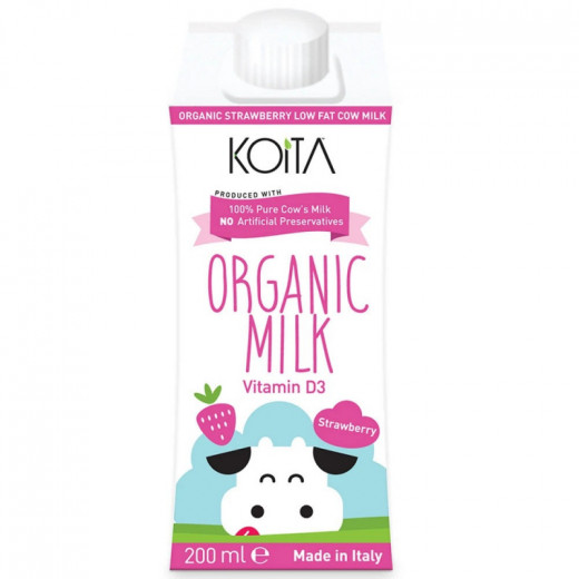 Koita Organic Strawberry Milk 200 ml X24
