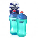 Tommee Tippee, Free Flow Sport Bottle, Blue