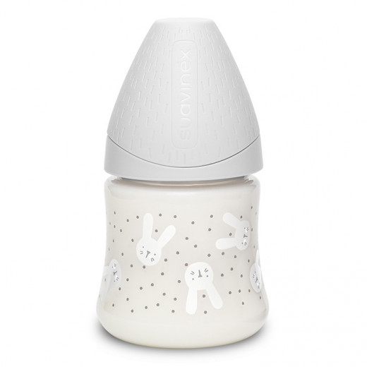 Suavinex Premium Bottle, Rabbit Design, Grey color, 150 Ml