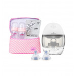Spectra Wearable Electric Breast Pump + Wide Neck Slow Flow Teats, 2 Pieces, Size Small & Get Pink Cooler Set Free