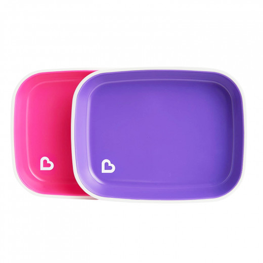 Munchkin Splash Plates - 2pk Purple/pink