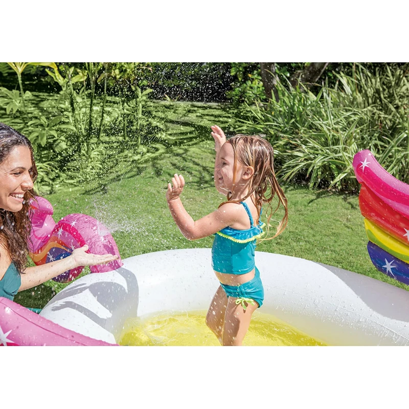 Intex Unicorn Pool popular with Tail Sprinkler - Mystic Unicorn Spray Pool Summer