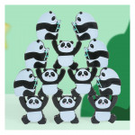 لعبة توازن الباندا, 12 قطعة