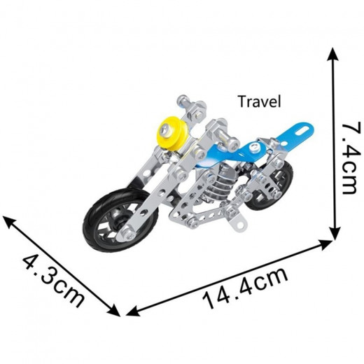 Metal Model For Building 5 Motorcycle Shapes, 139 Pieces