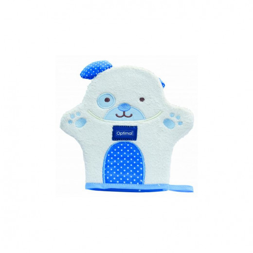 Optimal Baby Bath Glove Scrubber, Blue Color
