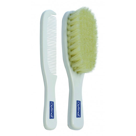 Optimal Brush And Comb Set, White Color