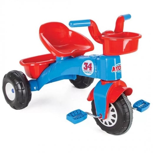 دراجة ثلاثية العجلات، باللون الأزرق والأحمر من بيلسان