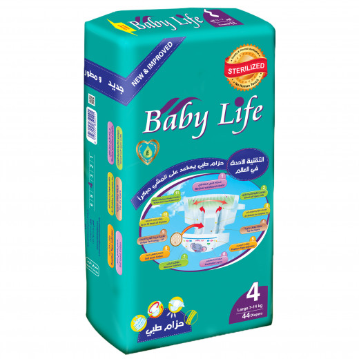 Baby Life Diapers, Size 4, 7-14 Kg, 44 Diapers