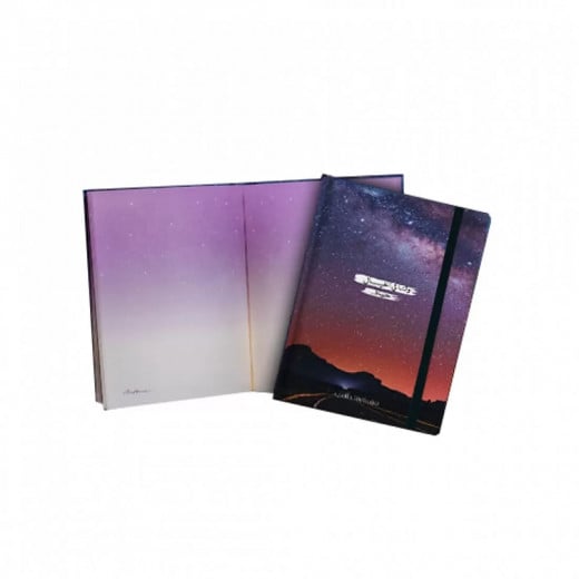 Mofkera Creative Space Sketchbook with Rubber Band, 20*15 cm, Purple